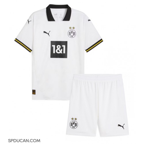 Dječji Nogometni Dres Borussia Dortmund Rezervni 2024-25 Kratak Rukav (+ Kratke hlače)